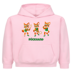 Yuki Rückhand auf Kinder-Hoodie, Farbe rosa