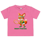 Yuki Ready Position auf Baby-Shirt, Farbe rosa