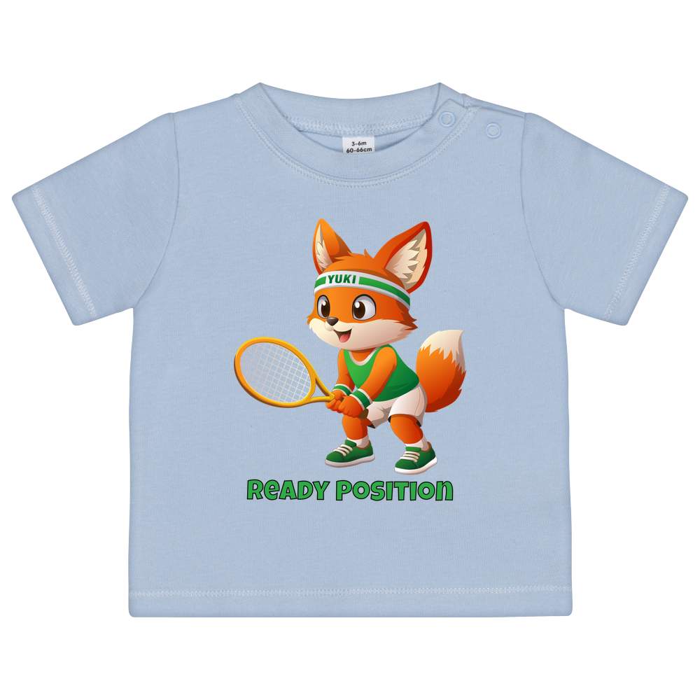 Yuki Ready Position auf Baby-Shirt, Farbe babyblau