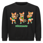 Yuki Rückhand auf Kinder-Sweatshirt, Farbe schwarz