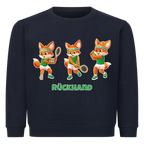 Yuki Rückhand auf Kinder-Sweatshirt, Farbe marineblau