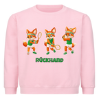 Yuki Rückhand auf Kinder-Sweatshirt, Farbe rosa