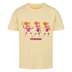 Yuna Vorhand auf Kinder-Shirt, Farbe buttergelb