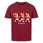 Yuna Vorhand auf Kinder-Shirt, Farbe weinrot