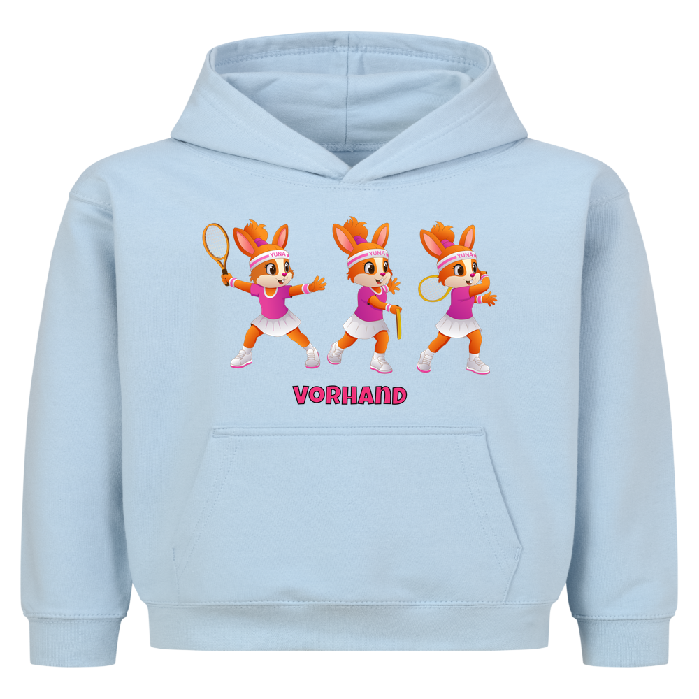 Yuna Vorhand auf Kinder-Hoodie, Farbe babyblau