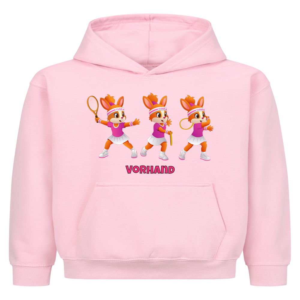 Yuna Vorhand auf Kinder-Hoodie, Farbe rosa
