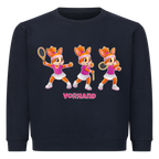 Yuna Vorhand auf Kinder-Sweatshirt, Farbe marineblau