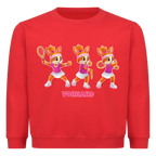 Yuna Vorhand auf Kinder-Sweatshirt, Farbe rot