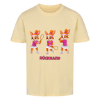 Yuna Rückhand auf Kinder-Shirt, Farbe buttergelb