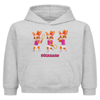 Yuna Rückhand auf Kinder-Hoodie, Farbe grau meliert