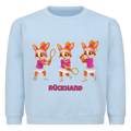 Yuna Rückhand auf Kinder-Sweatshirt, Farbe babyblau