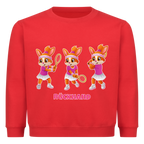 Yuna Rückhand auf Kinder-Sweatshirt, Farbe rot