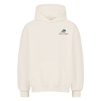 Netzroller Sorry auf Oversized Hoodie, Farbe naturweiß