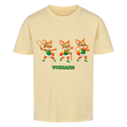 Yuki Vorhand auf Kinder-Shirt, Farbe buttergelb