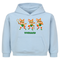 Yuki Vorhand auf Kinder-Hoodie, Farbe babyblau