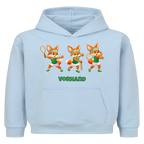 Yuki Vorhand auf Kinder-Hoodie, Farbe babyblau