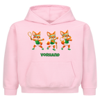 Yuki Vorhand auf Kinder-Hoodie, Farbe rosa