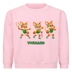 Yuki Vorhand auf Kinder-Sweatshirt, Farbe rosa