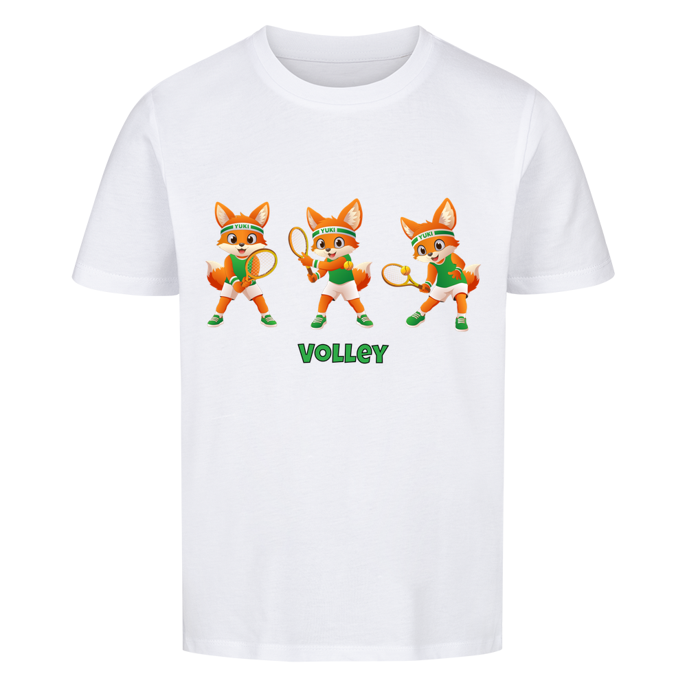 Yuki Volley auf Kinder-Shirt, Farbe weiß