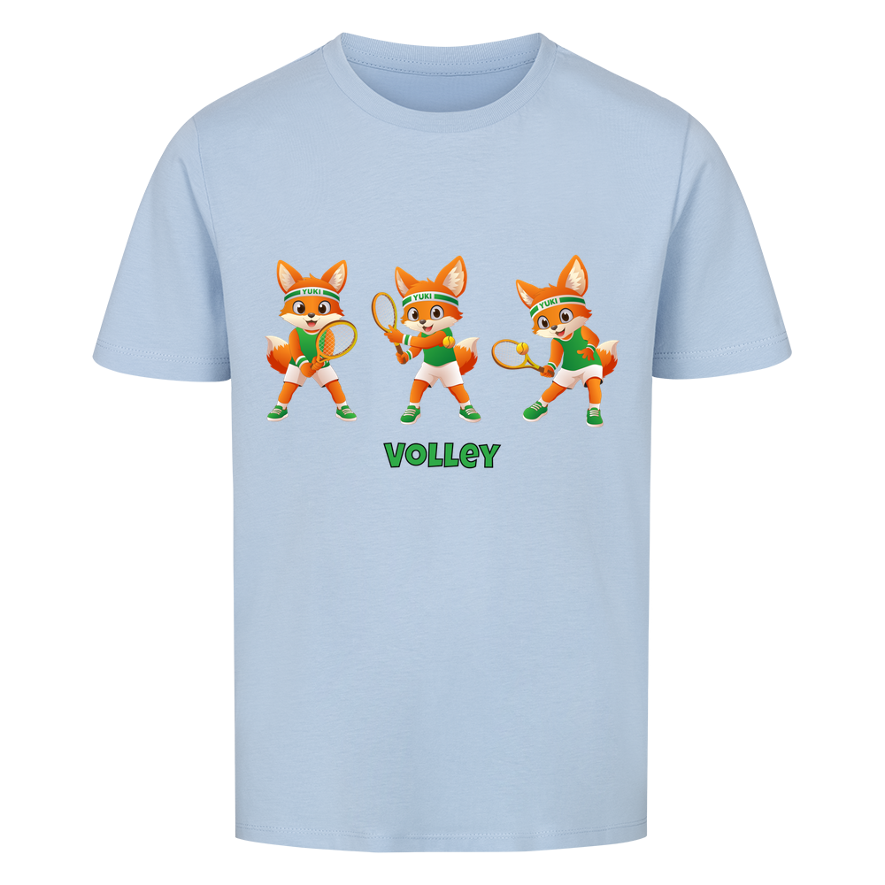 Yuki Volley auf Kinder-Shirt, Farbe himmelblau