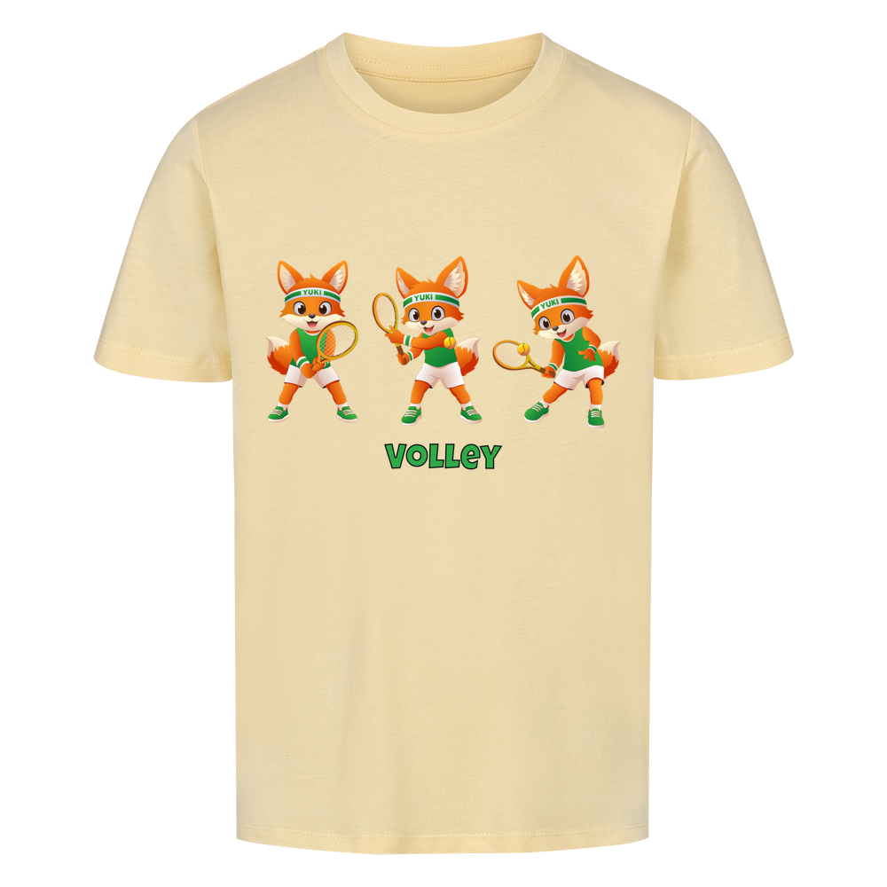 Yuki Volley auf Kinder-Shirt, Farbe buttergelb