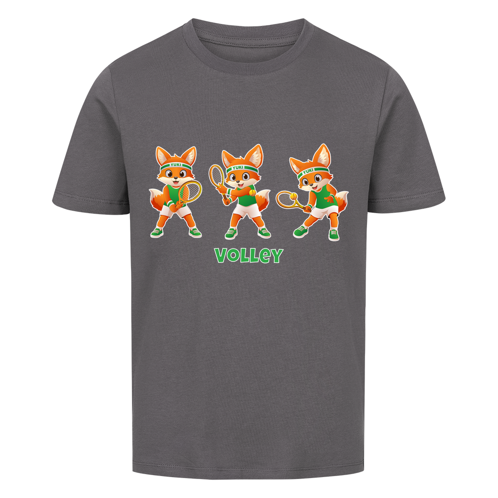 Yuki Volley auf Kinder-Shirt, Farbe anthrazit