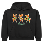 Yuki Volley auf Kinder-Hoodie, Farbe schwarz