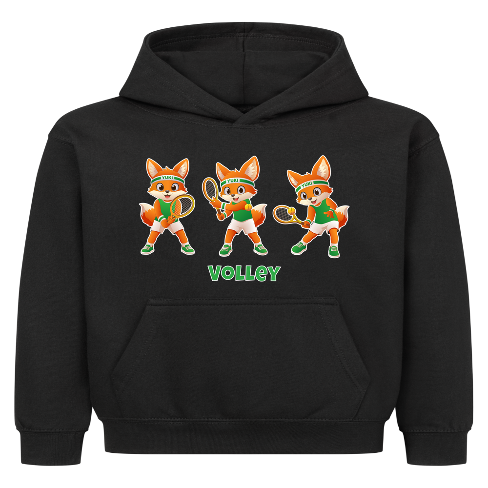 Yuki Volley auf Kinder-Hoodie, Farbe schwarz