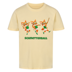 Yuki Schmetterball auf Kinder-Shirt, Farbe buttergelb