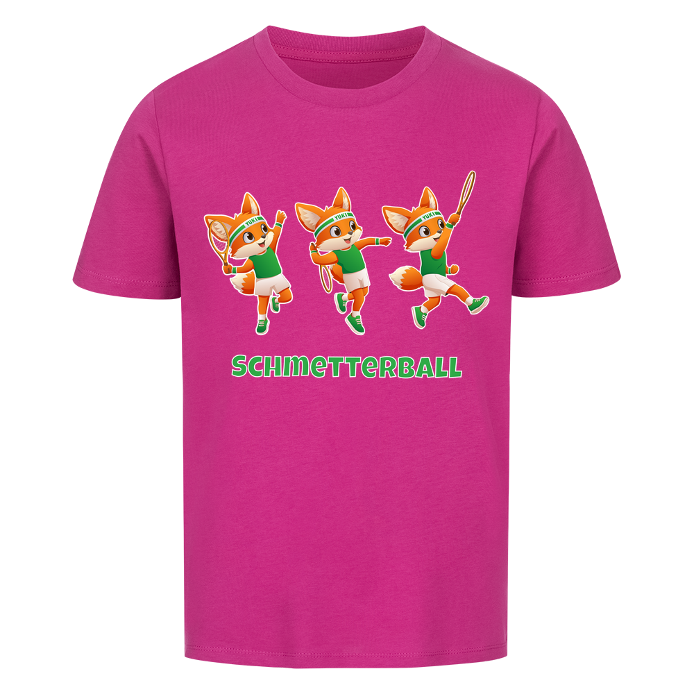 Yuki Schmetterball auf Kinder-Shirt, Farbe lila