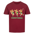 Yuki Schmetterball auf Kinder-Shirt, Farbe weinrot