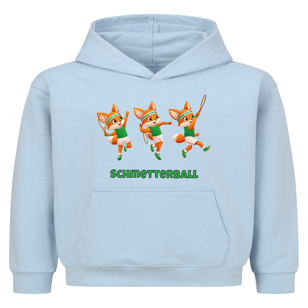Yuki Schmetterball auf Kinder-Hoodie, Farbe babyblau