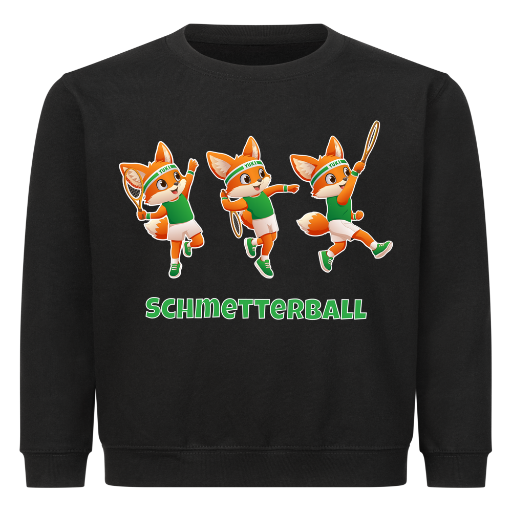 Yuki Schmetterball auf Kinder-Sweatshirt, Farbe schwarz