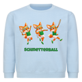 Yuki Schmetterball auf Kinder-Sweatshirt, Farbe babyblau