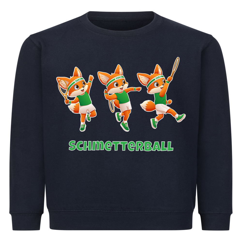 Yuki Schmetterball auf Kinder-Sweatshirt, Farbe marineblau