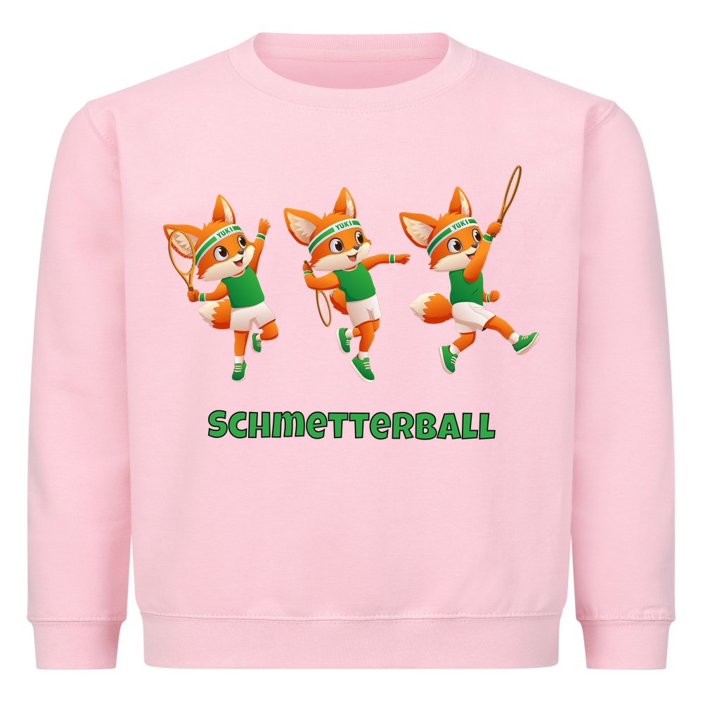 Yuki Schmetterball auf Kinder-Sweatshirt, Farbe rosa