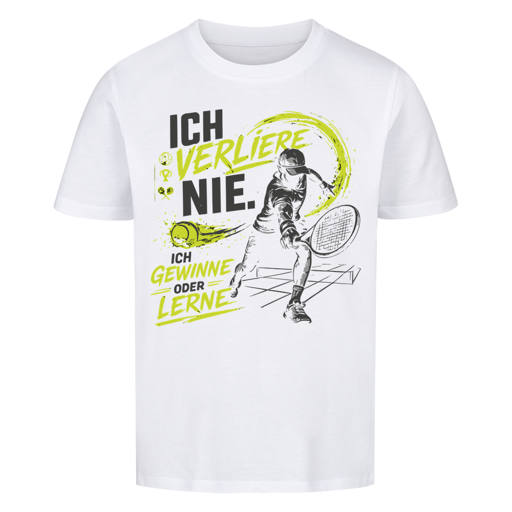 Ich verliere nie Spieler auf Kinder-Shirt, Farbe weiß