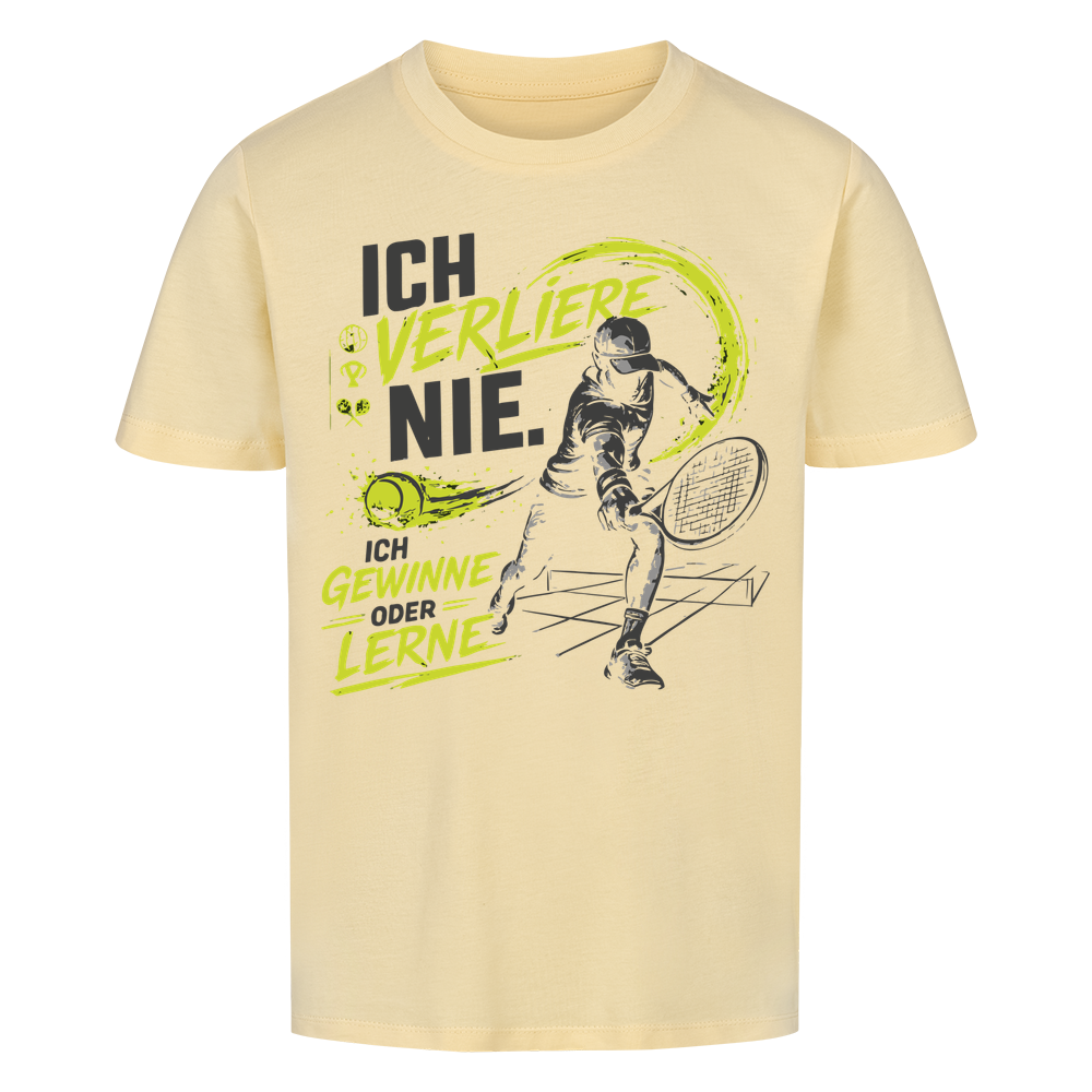 Ich verliere nie Spieler auf Kinder-Shirt, Farbe buttergelb