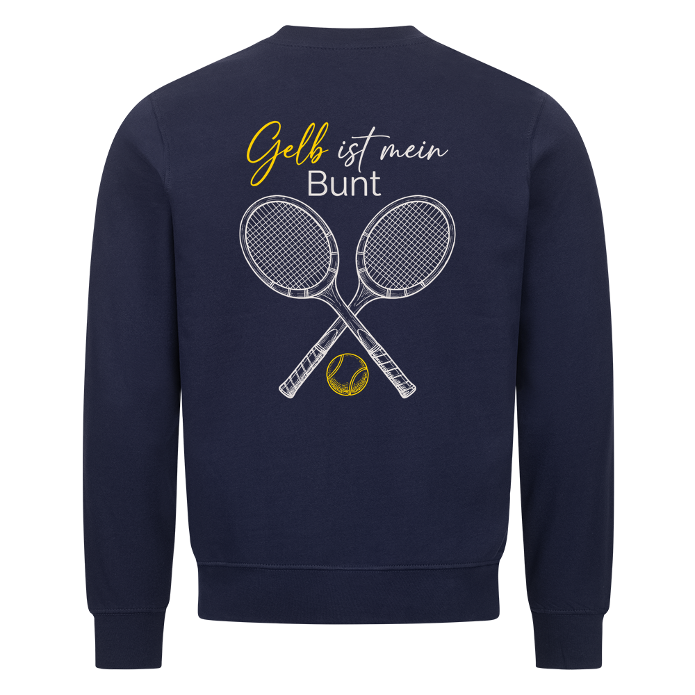Gelb ist mein Bunt auf Sweatshirt, Farbe marineblau