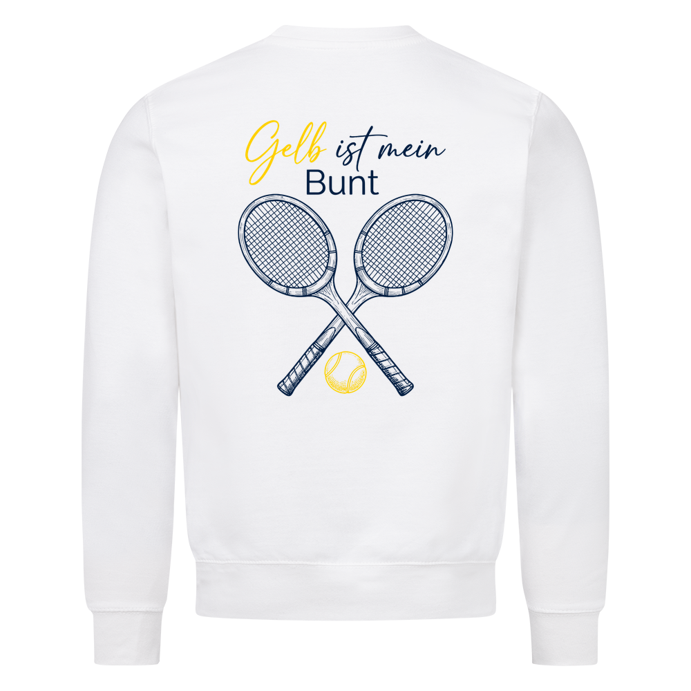 Gelb ist mein Bunt auf Sweatshirt, Farbe weiß
