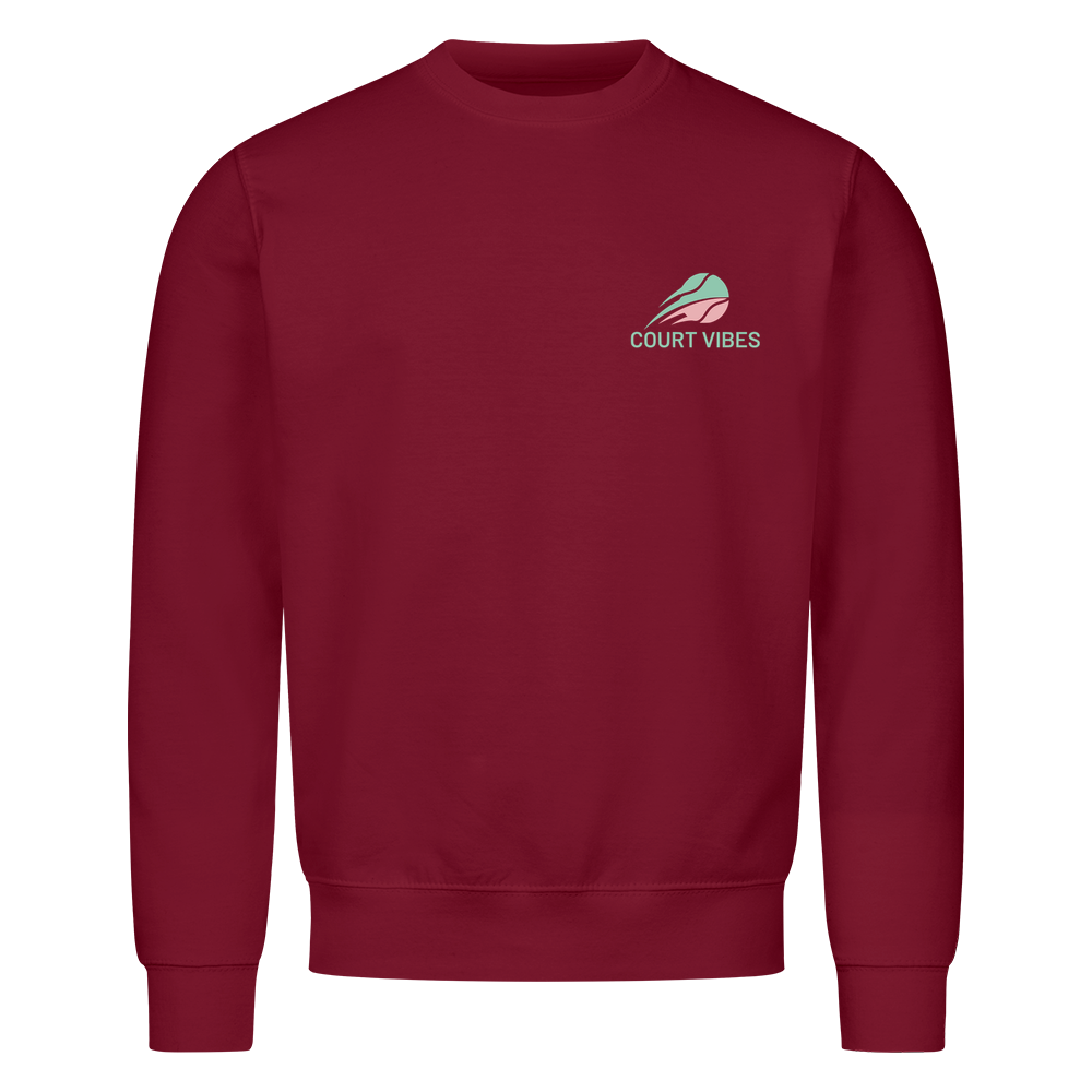 Gelb ist mein Bunt auf Sweatshirt, Farbe weinrot
