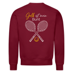 Gelb ist mein Bunt auf Sweatshirt, Farbe weinrot