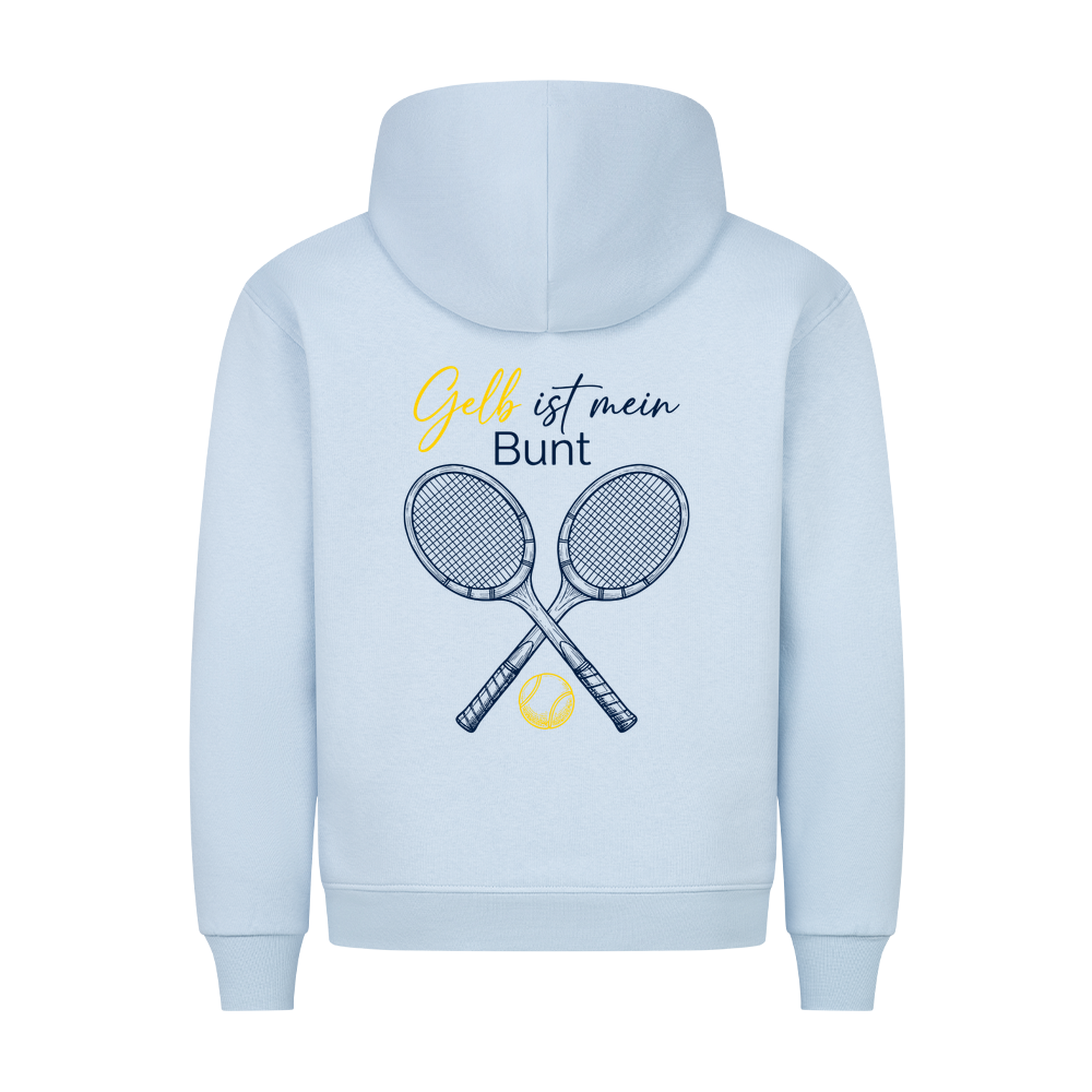 Gelb ist mein Bunt auf Hoodie, Farbe babyblau