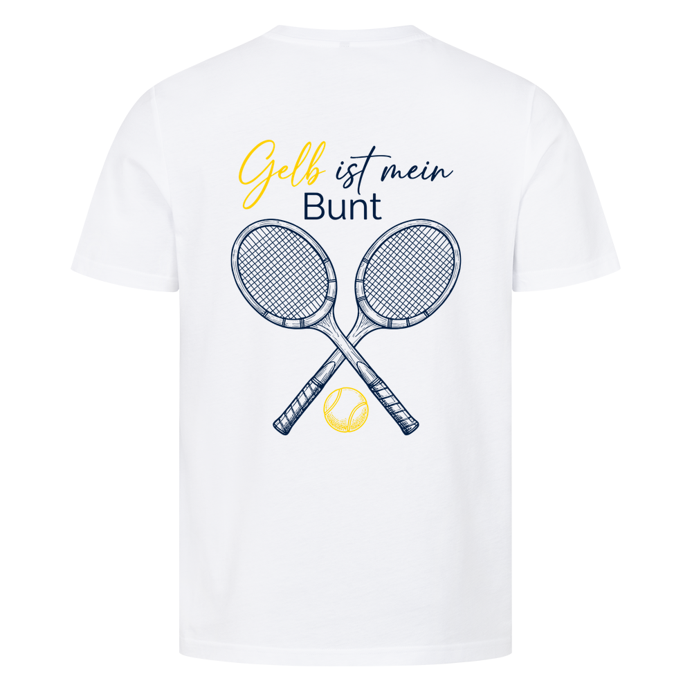Gelb ist mein Bunt auf T-Shirt, Farbe weiß