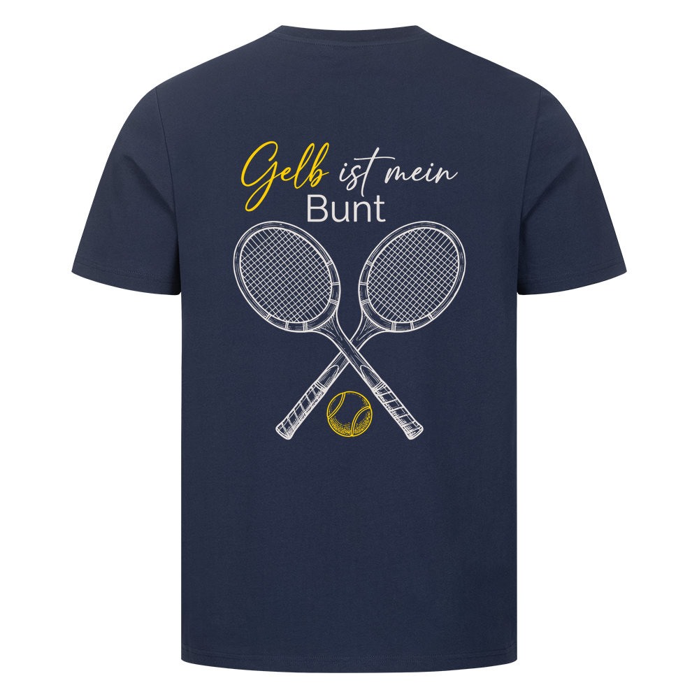 Gelb ist mein Bunt auf T-Shirt, Farbe marineblau