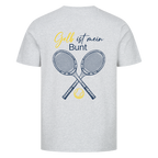 Gelb ist mein Bunt auf T-Shirt, Farbe grau meliert