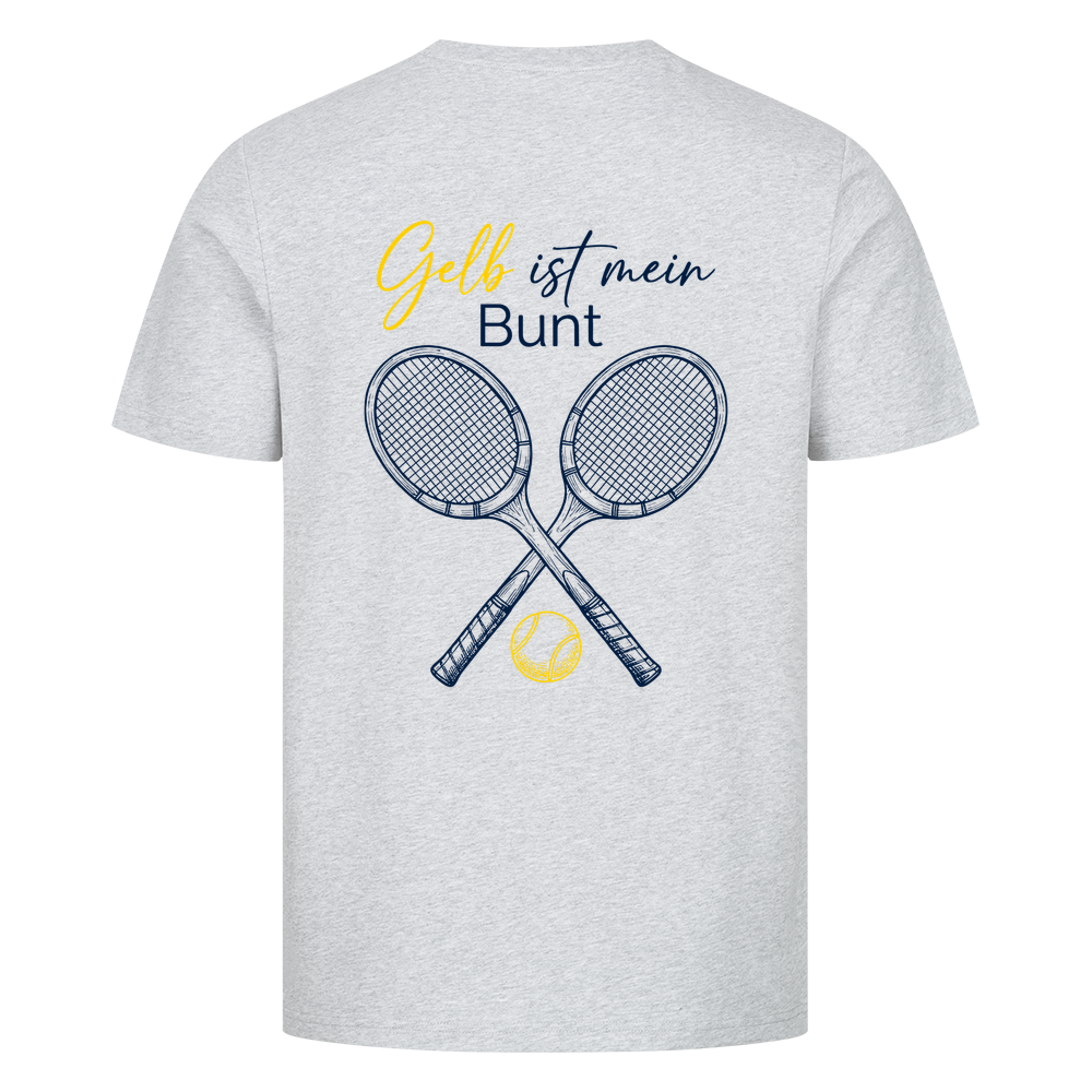 Gelb ist mein Bunt auf T-Shirt, Farbe grau meliert
