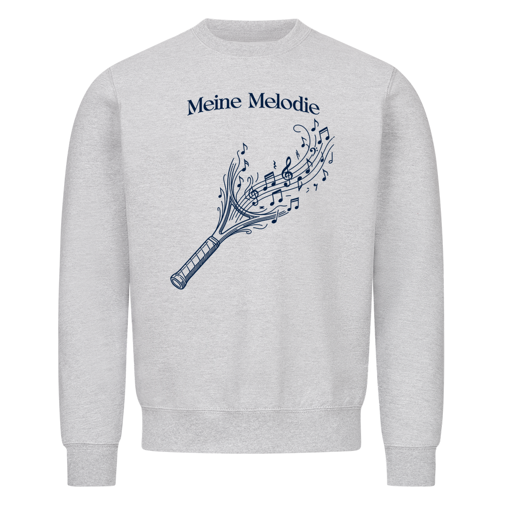 Meine Melodie auf Sweatshirt, Farbe grau meliert