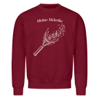 Meine Melodie auf Sweatshirt, Farbe weinrot