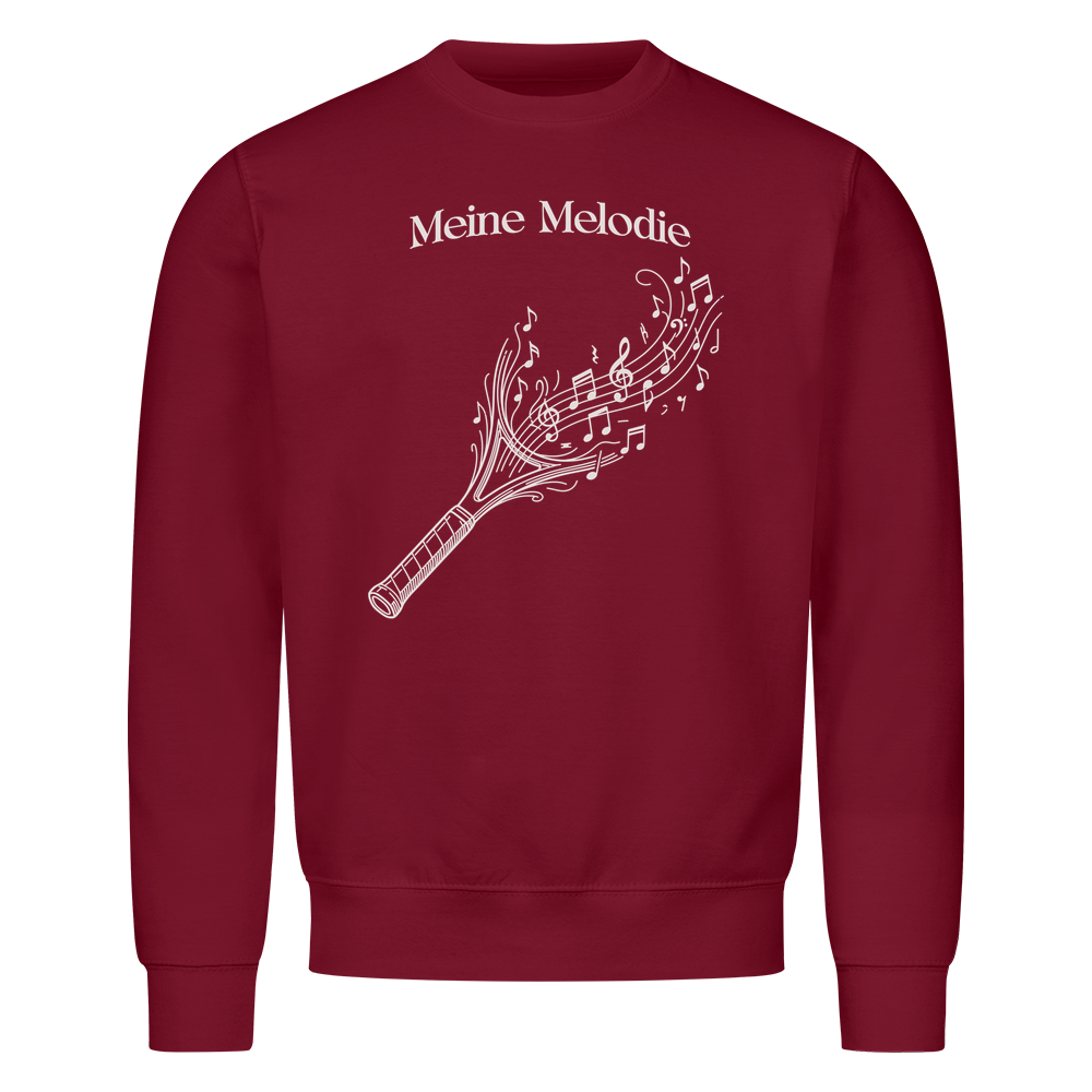 Meine Melodie auf Sweatshirt, Farbe weinrot